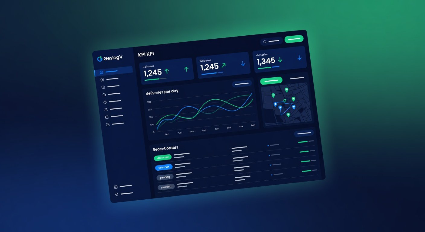 Tableau de bord GeslogV - Analytics, KPI, carte de livraison
